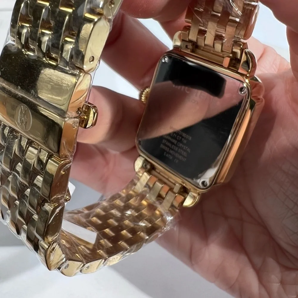 Michele Deco Madison 18K Gold Diamond Watch